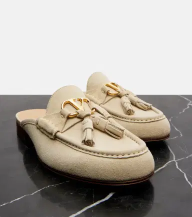 Valentino Garavani VLogo suede mules | Thumbnail 2 Valentino Garavani VLogo suede mules | Thumbnail 2