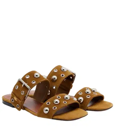 Valentino Garavani Nellcôte studded suede sandals | Thumbnail 1