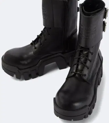 Balenciaga Bulldozer debossed leather combat boots | Thumbnail 3