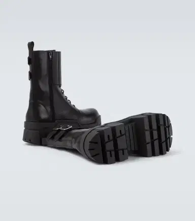 Balenciaga Bulldozer debossed leather combat boots | Thumbnail 5