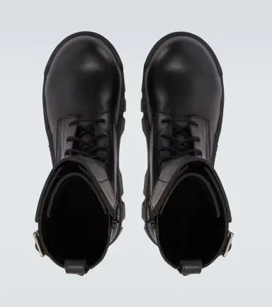 Balenciaga Bulldozer debossed leather combat boots | Thumbnail 6