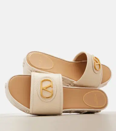 Valentino Garavani VLogo leather platform slides | Thumbnail 3
