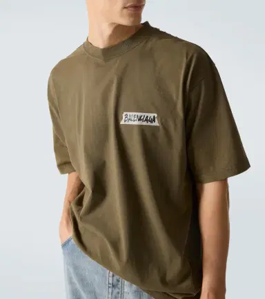 Balenciaga Logo cotton jersey T-shirt | Thumbnail 3 Balenciaga Logo cotton jersey T-shirt | Thumbnail 3