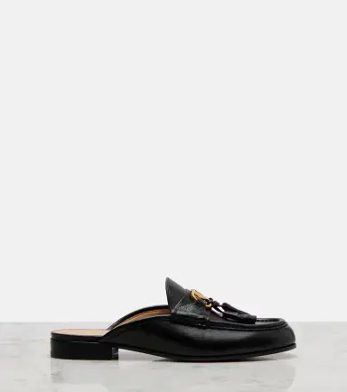 Valentino Garavani VLogo tasseled leather mules | Thumbnail 3 Valentino Garavani VLogo tasseled leather mules | Thumbnail 3