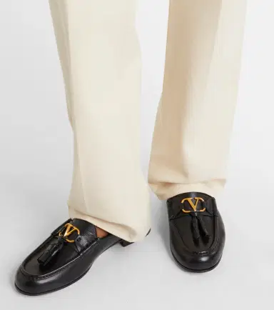 Valentino Garavani VLogo tasseled leather mules | Thumbnail 6 Valentino Garavani VLogo tasseled leather mules | Thumbnail 6