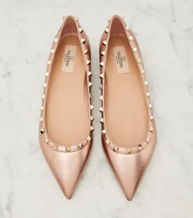 Valentino Garavani Rockstud metallic leather ballet flats | Thumbnail 2 Valentino Garavani Rockstud metallic leather ballet flats | Thumbnail 2