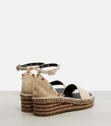 Valentino Garavani Rockstud suede espadrille sandals | Thumbnail 4 Valentino Garavani Rockstud suede espadrille sandals | Thumbnail 4