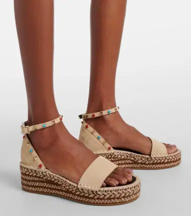 Valentino Garavani Rockstud suede espadrille sandals | Thumbnail 5 Valentino Garavani Rockstud suede espadrille sandals | Thumbnail 5