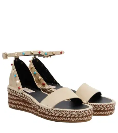 Valentino Garavani Rockstud suede espadrille sandals | Thumbnail 1 Valentino Garavani Rockstud suede espadrille sandals | Thumbnail 1