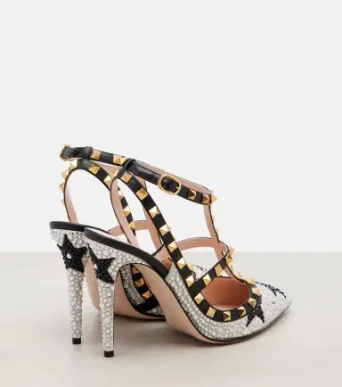 Valentino Garavani Rockstud 100 embellished leather pumps | Thumbnail 2