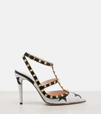 Valentino Garavani Rockstud 100 embellished leather pumps | Thumbnail 4