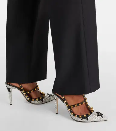 Valentino Garavani Rockstud 100 embellished leather pumps | Thumbnail 6