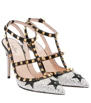 Valentino Garavani Rockstud 100 embellished leather pumps | Thumbnail 1