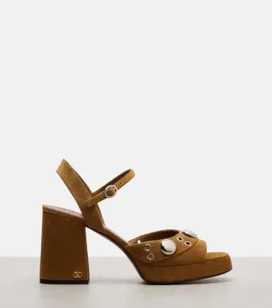 Valentino Garavani Studded suede platform sandals | Thumbnail 3