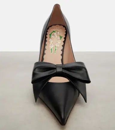 Valentino Garavani Bowow 100 bow-detail leather pumps | Thumbnail 4