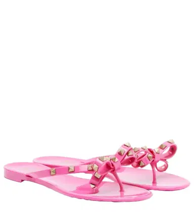 Valentino Garavani Rockstud bow-detail thong sandals | Thumbnail 1