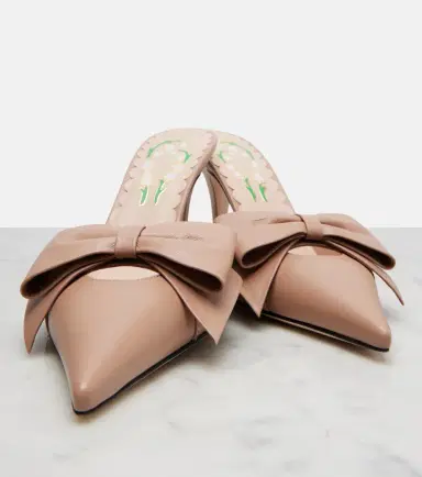 Valentino Garavani Bow-detail leather mules | Thumbnail 3 Valentino Garavani Bow-detail leather mules | Thumbnail 3