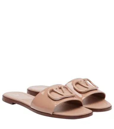 Valentino Garavani VLogo patent leather slides | Thumbnail 1