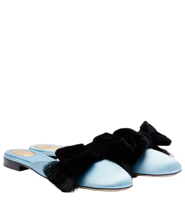 Reinette bow-detail satin mules