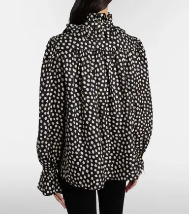 Chloe Chloé Polka-dot tie-neck silk blouse | Thumbnail 3 Chloe Chloé Polka-dot tie-neck silk blouse | Thumbnail 3