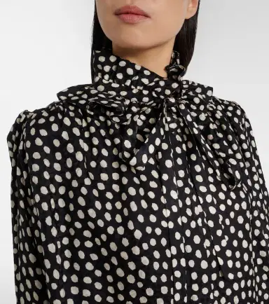 Chloe Chloé Polka-dot tie-neck silk blouse | Thumbnail 5 Chloe Chloé Polka-dot tie-neck silk blouse | Thumbnail 5