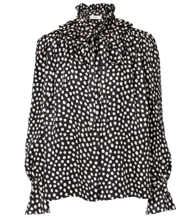 Chloe Chloé Polka-dot tie-neck silk blouse | Thumbnail 1 Chloe Chloé Polka-dot tie-neck silk blouse | Thumbnail 1