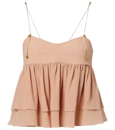 Chloé Chloé Gathered silk top | Thumbnail 1 Chloé Chloé Gathered silk top | Thumbnail 1