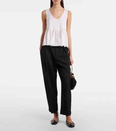 Chloé Chloé Polka-dot peplum silk top | Thumbnail 2