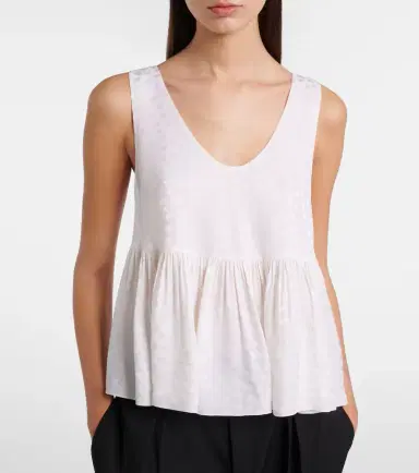 Chloé Chloé Polka-dot peplum silk top | Thumbnail 4