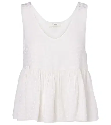 Chloé Chloé Polka-dot peplum silk top | Thumbnail 1