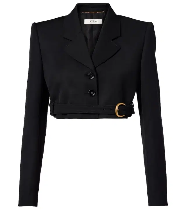 Chloé Cropped virgin wool blazer