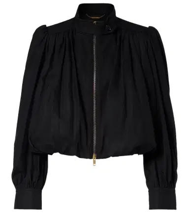 Chloe Chloé Gathered cotton canvas jacket | Thumbnail 1