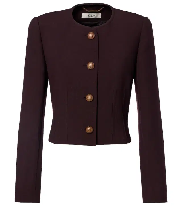 Chloe Chloé Cropped virgin wool crêpe jacket