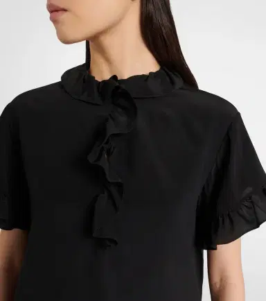 Chloé Chloé Ruffled silk crêpe de chine top | Thumbnail 2