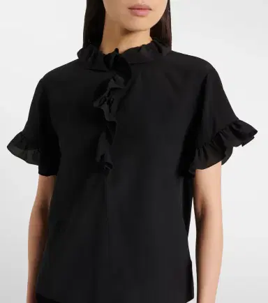 Chloé Chloé Ruffled silk crêpe de chine top | Thumbnail 4