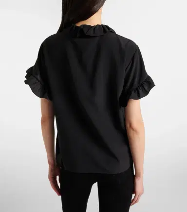 Chloé Chloé Ruffled silk crêpe de chine top | Thumbnail 5
