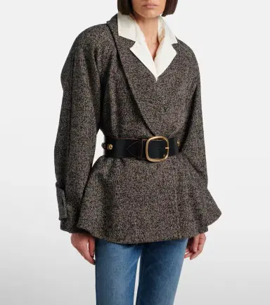 Chloé Chloé Herringbone peplum wool-blend coat | Thumbnail 6 Chloé Chloé Herringbone peplum wool-blend coat | Thumbnail 6