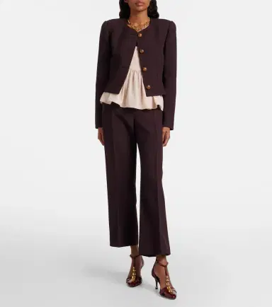 Chloé Chloé Peplum silk crêpe de chine top | Thumbnail 4