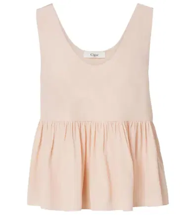 Chloé Chloé Peplum silk crêpe de chine top | Thumbnail 1