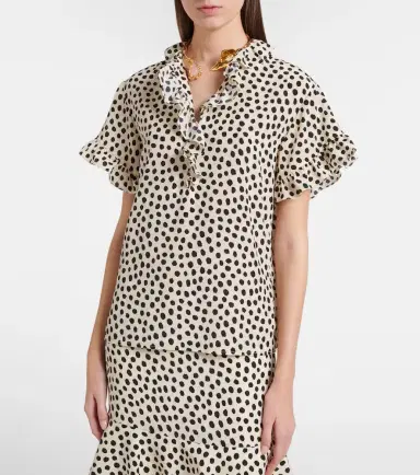 Chloé Chloé Polka-dot silk crêpe de chine top | Thumbnail 5