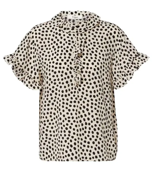 Chloé Polka-dot silk crêpe de chine top