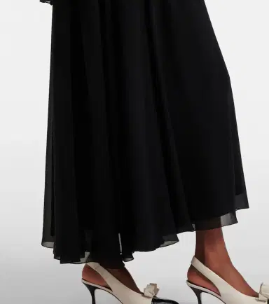 Chloé Chloé Embellished open-back silk georgette maxi dress | Thumbnail 2
