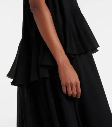 Chloé Chloé Embellished open-back silk georgette maxi dress | Thumbnail 3