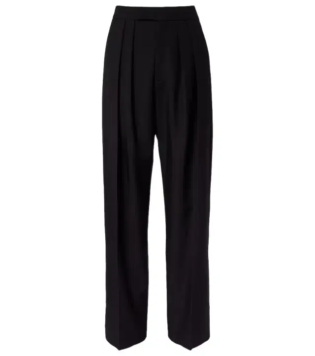 Chloé Pleated high-rise wool gabardine wide-leg pants