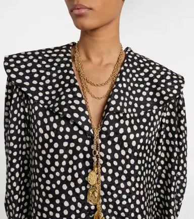 Chloé Chloé Polka-dot silk jacquard minidress | Thumbnail 5 Chloé Chloé Polka-dot silk jacquard minidress | Thumbnail 5
