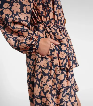 Chloé Chloé Floral gathered silk minidress | Thumbnail 3