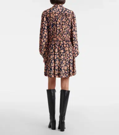 Chloé Chloé Floral gathered silk minidress | Thumbnail 4