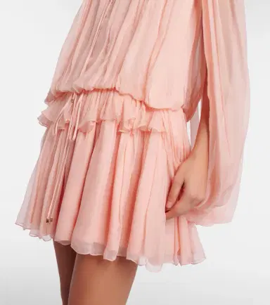Chloé Chloé Caped ruffled silk muslin minidress | Thumbnail 2