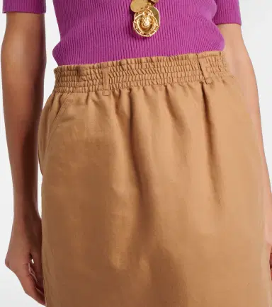 Chloé Chloé Cotton and linen gabardine pencil skirt | Thumbnail 4