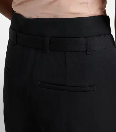 Chloe Chloé Belted pleated virgin wool tapered pants | Thumbnail 3